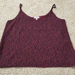 Reitmans Maroon and Black Patterned Camisole